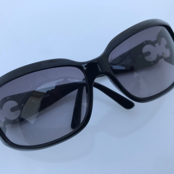 Escada Women Black Sunglasses Crystal Jeweled Logo - Picture 4 of 8